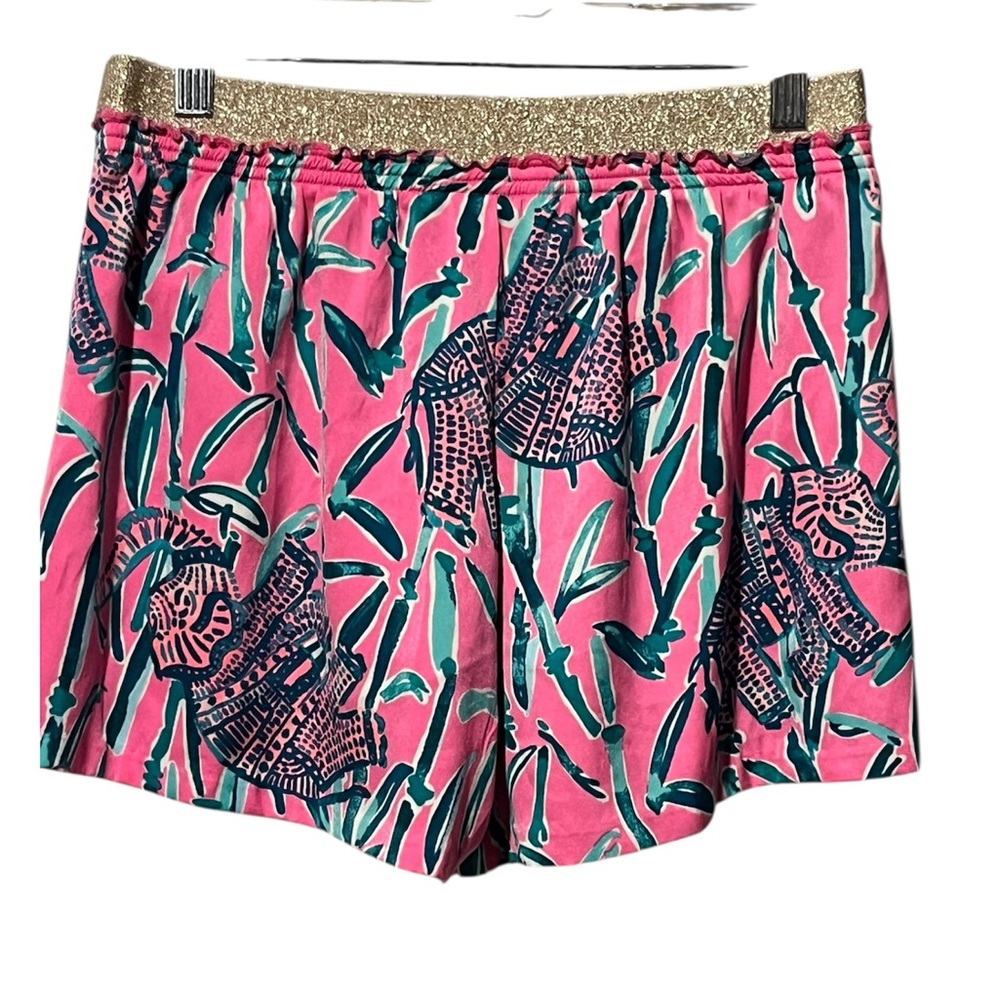 NWPT Lilly Pulitzer Rylan Shorts Elephant Mandevilla Pink Extra Lucky - Picture 6 of 12